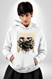 Yapay Zeka Gül Yılan Altın Siyah Gül 3D Erkek Kadın Beyaz Dijital Baskılı Kapüşonlu Sweatshirt Hoodie