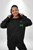 Hulk Yeşil Yumruk Bruce Banner Avengers Erkek Kadın Siyah Ön Sırt Baskılı Kapüşonlu Sweatshirt Hoodie