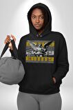 Sokak Style Ebeveyn Danışmanlığı Sanat Karma Erkek Kadın Siyah Dijital Baskılı Kapüşonlu Sweatshirt Hoodie