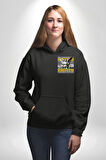 Sokak Style Ebeveyn Danışmanlığı Sanat Karma Erkek Kadın Siyah Ön Sırt Baskılı Kapüşonlu Sweatshirt Hoodie