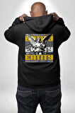 Sokak Style Ebeveyn Danışmanlığı Sanat Karma Erkek Kadın Siyah Ön Sırt Baskılı Kapüşonlu Sweatshirt Hoodie