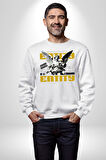 Sokak Style Ebeveyn Danışmanlığı Sanat Karma Erkek Kadın Unisex Dijital Baskılı Beyaz Sweatshirt