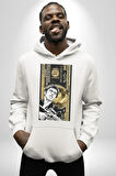 Tony Montana Scarface Erkek Kadın Beyaz Dijital Baskılı Kapüşonlu Sweatshirt Hoodie