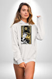 Tony Montana Scarface Erkek Kadın Beyaz Dijital Baskılı Kapüşonlu Sweatshirt Hoodie