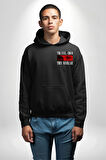 Gözler Dostum , Onlar Asla Yalan Söylemez Erkek Kadın Siyah Ön Sırt Baskılı Kapüşonlu Sweatshirt Hoodie