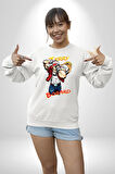 Terry Bogard Dövüşöü  Erkek Kadın Unisex Dijital Baskılı Beyaz Sweatshirt