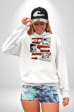 Sokak Style Hadi Kavgaya Gidelim Erkek Kadın Beyaz Dijital Baskılı Kapüşonlu Sweatshirt Hoodie