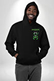 Harvey Duckman Bilim Kurgu, Fantezi Korku Erkek Kadın Siyah Ön Sırt Baskılı Kapüşonlu Sweatshirt Hoodie