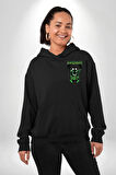 Harvey Duckman Bilim Kurgu, Fantezi Korku Erkek Kadın Siyah Ön Sırt Baskılı Kapüşonlu Sweatshirt Hoodie