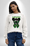Harvey Duckman Bilim Kurgu, Fantezi Korku Erkek Kadın Unisex Dijital Baskılı Beyaz Sweatshirt