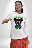 Harvey Duckman Bilim Kurgu, Fantezi Korku Erkek Kadın Unisex Dijital Baskılı Beyaz Sweatshirt