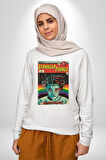Stranger Things: Season IV "The Nina Project" Erkek Kadın Unisex Dijital Baskılı Beyaz Sweatshirt