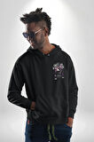 Venom Spider-Man Marvel Kahramanı Erkek Kadın Siyah Ön Sırt Baskılı Kapüşonlu Sweatshirt Hoodie