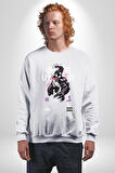Venom Spider-Man Marvel Kahramanı Erkek Kadın Unisex Dijital Baskılı Beyaz Sweatshirt