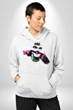 Bonanza Gülen Surat Gangster Erkek Kadın Beyaz Dijital Baskılı Kapüşonlu Sweatshirt Hoodie