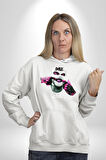 Bonanza Gülen Surat Gangster Erkek Kadın Beyaz Dijital Baskılı Kapüşonlu Sweatshirt Hoodie