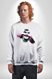 Bonanza Gülen Surat Gangster Erkek Kadın Unisex Dijital Baskılı Beyaz Sweatshirt