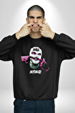 Bonanza Gülen Surat Gangster Erkek Kadın Unisex Dijital Baskılı Siyah Sweatshirt