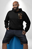 İskelet Kupa Sadece İyi Kahveye İhtiyacım Var Erkek Kadın Siyah Ön Sırt Baskılı Kapüşonlu Sweatshirt Hoodie