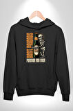 Sonsuza Kadar En İyi Arkadaşım Beer İskelet Erkek Kadın Siyah Dijital Baskılı Kapüşonlu Sweatshirt Hoodie