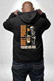 Sonsuza Kadar En İyi Arkadaşım Beer İskelet Erkek Kadın Siyah Ön Sırt Baskılı Kapüşonlu Sweatshirt Hoodie