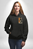 Sonsuza Kadar En İyi Arkadaşım Beer İskelet Erkek Kadın Siyah Ön Sırt Baskılı Kapüşonlu Sweatshirt Hoodie