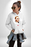 Ay Yıldız Atatürk 10 Kasım Sonsuza Kadar Erkek Kadın Beyaz Dijital Baskılı Kapüşonlu Sweatshirt Hoodie