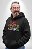 Roblox Karakter Tasarımı Oyun Severlere Özel Erkek Kadın Siyah Dijital Baskılı Kapüşonlu Sweatshirt Hoodie