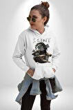 Aziz Sokak Sitili Özel Sözler Erkek Kadın Beyaz Dijital Baskılı Kapüşonlu Sweatshirt Hoodie