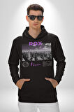 Rox Markası Şehir Tasarımı Erkek Kadın Siyah Dijital Baskılı Kapüşonlu Sweatshirt Hoodie