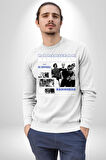 Radio Başlık Sürpriz Yok Sokak Style Erkek Kadın Unisex Dijital Baskılı Beyaz Sweatshirt