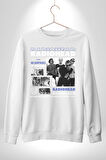 Radio Başlık Sürpriz Yok Sokak Style Erkek Kadın Unisex Dijital Baskılı Beyaz Sweatshirt