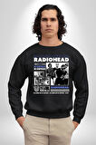 Radio Başlık Sürpriz Yok Sokak Style Erkek Kadın Unisex Dijital Baskılı Siyah Sweatshirt