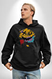 Smile Mood XOX Gülümseme Ruhu Erkek Kadın Siyah Dijital Baskılı Kapüşonlu Sweatshirt Hoodie