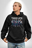 Korku Sineması Korku Kahramanları Haydut Hayatı Erkek Kadın Siyah Dijital Baskılı Kapüşonlu Sweatshirt Hoodie