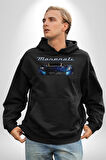 Maserati MC12 Corsa Modeli Araba Erkek Kadın Siyah Dijital Baskılı Kapüşonlu Sweatshirt Hoodie