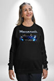 Maserati MC12 Corsa Modeli Araba Erkek Kadın Unisex Dijital Baskılı Siyah Sweatshirt