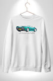 1992 Jaguar XJ220 Araba Erkek Kadın Unisex Dijital Baskılı Beyaz Sweatshirt