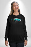 1992 Jaguar XJ220 Araba Erkek Kadın Unisex Dijital Baskılı Siyah Sweatshirt