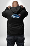 Audi R8 Le Mans Konsept Araba Erkek Kadın Siyah Ön Sırt Baskılı Kapüşonlu Sweatshirt Hoodie