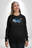 Audi R8 Le Mans Konsept Araba Erkek Kadın Unisex Dijital Baskılı Siyah Sweatshirt