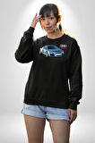 Audi R8 Le Mans Konsept Araba Erkek Kadın Unisex Dijital Baskılı Siyah Sweatshirt