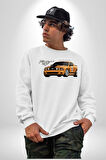 Shelby Mustang Araba Style Erkek Kadın Unisex Dijital Baskılı Beyaz Sweatshirt