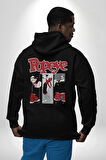 Popeye Karikatür Karakterleri Retro Tasarım Erkek Kadın Siyah Ön Sırt Baskılı Kapüşonlu Sweatshirt Hoodie