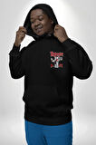 Popeye Karikatür Karakterleri Retro Tasarım Erkek Kadın Siyah Ön Sırt Baskılı Kapüşonlu Sweatshirt Hoodie
