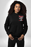 Popeye Karikatür Karakterleri Retro Tasarım Erkek Kadın Siyah Ön Sırt Baskılı Kapüşonlu Sweatshirt Hoodie