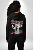 Popeye Karikatür Karakterleri Retro Tasarım Erkek Kadın Siyah Ön Sırt Baskılı Kapüşonlu Sweatshirt Hoodie