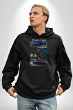 Porsche GT3 Japon Stil Performans Tasarımı Erkek Kadın Siyah Dijital Baskılı Kapüşonlu Sweatshirt Hoodie