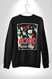 AC/DC Highway to Hell Rock Tasarım Erkek Kadın Unisex Dijital Baskılı Siyah Sweatshirt