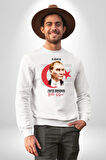 30 Ağustos Zafer Bayramı Ve Atatürk Ay Yıldız Erkek Kadın Unisex Dijital Baskılı Beyaz Sweatshirt